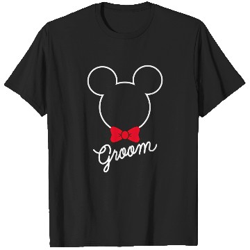 Discover Disney Mickey Mouse Bowtie Groom Wedding T-Shirts