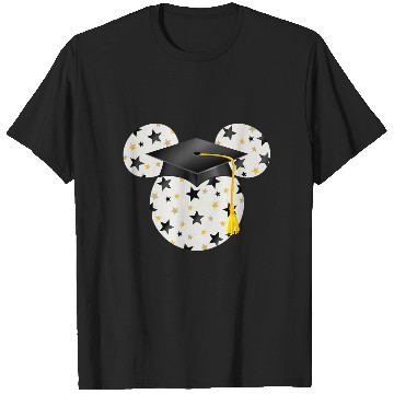 Discover Disney Mickey Head Graduation Hat Star Fill T-Shirts