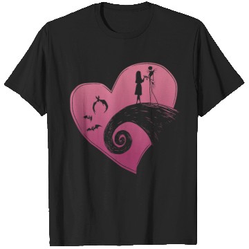 Discover Disneyss The Nightmare Before Christmas Jack And Sally Heart T-Shirts