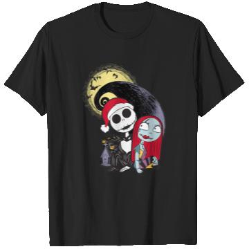 Discover Disneyss The Nightmare Before Christmas Jack Sally Santa Hat T-Shirts