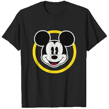 Discover Amazonss Essentials Disney Smiling Mickey in Yellow Circle T-Shirts