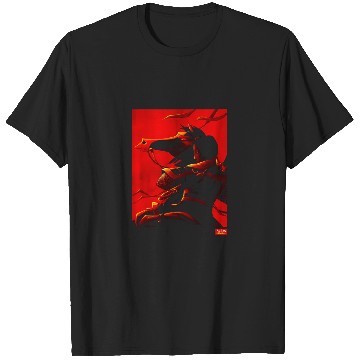 Discover Disney Mulan And Khan Two Tone Red Movie Poster T-Shirts
