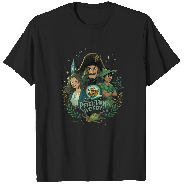 Discover Disneys Peter Pan Wendy Illustrated Characters Disneys T-Shirts