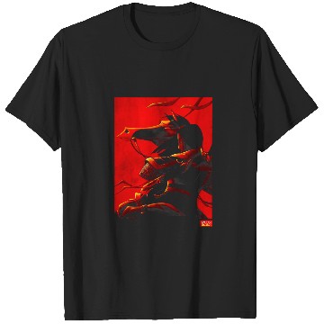 Discover Disney Mulan and Khan Red Poster Graphic T-Shirts