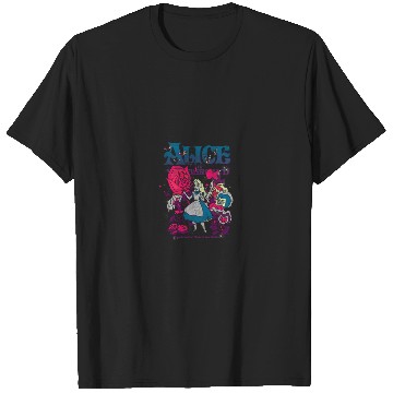 Discover Disneyss Alice In Wonderland Technicolor Distressed Big Poster T-Shirts