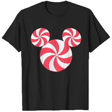 Discover Disneyss Mickey Mouse Icon Christmas Peppermint Candy Holiday T-Shirts
