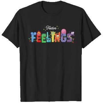 Discover Disneyss And Pixarss Inside Out 2 Festive Feelings Holiday T-Shirts