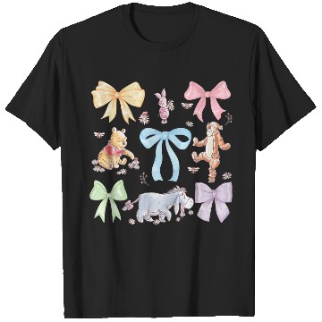 Discover Disneyss Winnie The Pooh Cute Group shots Sketch Chest Logo T-Shirts