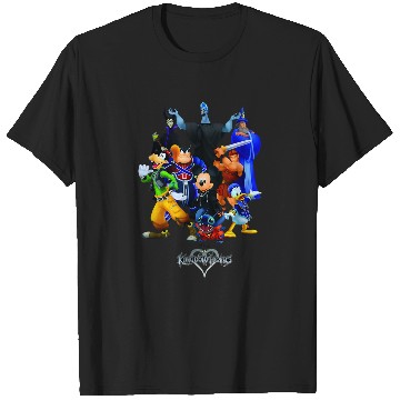 Discover Disneyss Kingdom Hearts Magical Characters Mash Up Chest Logo T-Shirts