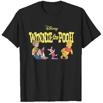 Discover Disneyss Winnie The Pooh Piglet Christopher Robin With Logo T-Shirts