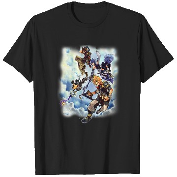 Discover Disneyss Kingdom Hearts Main Characters Falling From Heaven T-Shirts