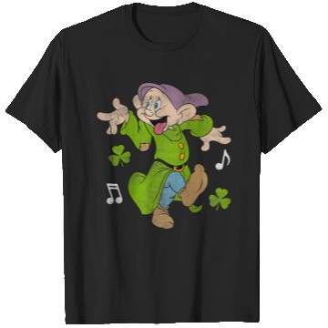 Discover Disneyss Snow White St Patrick Day Happy Dopey Chest Logo T-Shirts