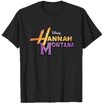 Discover Disneyss Hannah Montana Classic Iconic Big Chest Text Logo T-Shirts