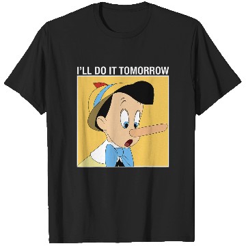 Discover Disney Pinocchio I'll Do It Tomorrow T-Shirts
