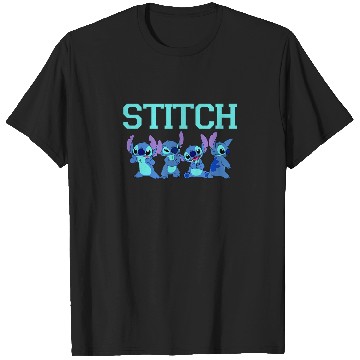 Discover Disney Lilo Stitch Multi Pose Line Up T-Shirts