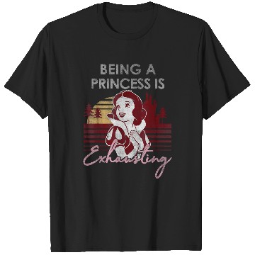 Discover Disneyss Snow White Being A Princess Is Exhausting Red Hue T-Shirts