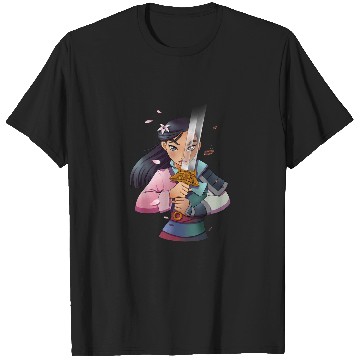 Discover Disney Mulan Anime Half Girl Half Warrior Graphi T-Shirts
