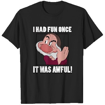 Discover Disneyss Snow White Grumpy I Had Fun Once It Was Awful Poster T-Shirts