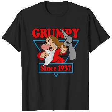 Discover Disneyss Snow White Grumpy Since 1937 Triangle Graphic T-Shirts