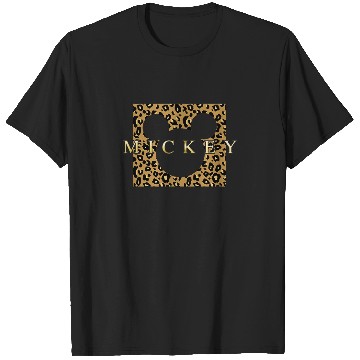 Discover Disney Mickey Mouse Gold Cheetah Print Box T-Shirts