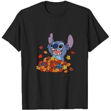 Discover Disney Lilo Stitch Autumn Leaves Stitch T-Shirts