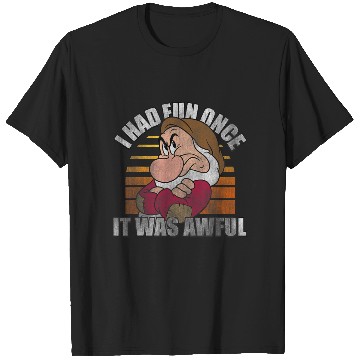 Discover Disney Snow White Grumpy I Had Fun Once It Was Awful T-Shirts