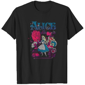 Discover Disneyss Alice In Wonderland Technicolor Distressed Big Poster T-Shirts