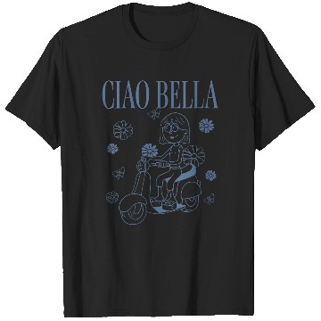 Discover Disneyss Lizzy Mcguire Ciao Bella Lizzie Outline Retro Logo T-Shirts