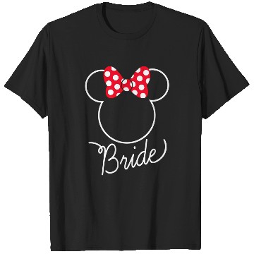 Discover Disney Minnie Mouse Bow Bride Wedding T-Shirts