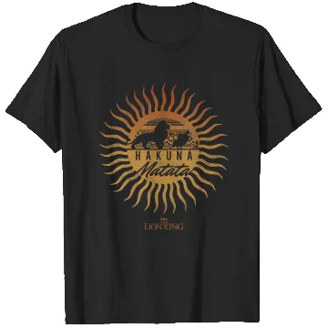 Discover Womens Disney The Lion King Sun Rays Gradient Hakuna Matata V-Neck T-Shirts