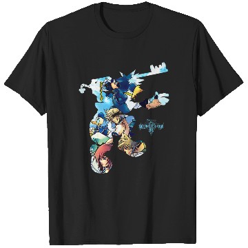 Discover Disney Kingdom Hearts Heroes Group Shot Sora Silhouette Fill Premium T-Shirts