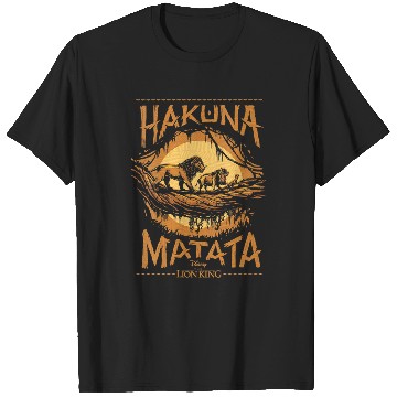 Discover Womens Disney The Lion King Live Action Hakuna Matata Sunset Poster V-Neck T-Shirts