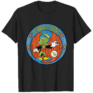 Discover Disneyss Pinocchio Jiminy Cricket Zodiac Capricorn T-Shirts