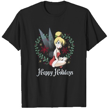 Discover Disney Peter Pan Tinkerbell Happy Holidays Graphic T-Shirts