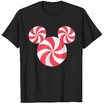 Discover Disneyss New Mickey Icon Christmas Peppermint Candy Holiday T-Shirts