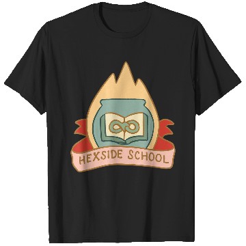 Discover Disney The Owl House Hexside School Flame Big Chest Logo T-Shirts