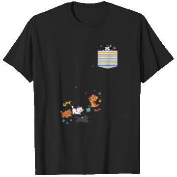 Discover Disney The Aristocats Movie Kittens Pocket T-Shirts