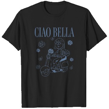 Discover Disney Lizzy Mcguire Ciao Bella Lizzie Outline Logo T-Shirts