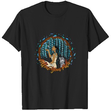 Discover Disney Pocahontas Follow Your Path Circle Text T-Shirts