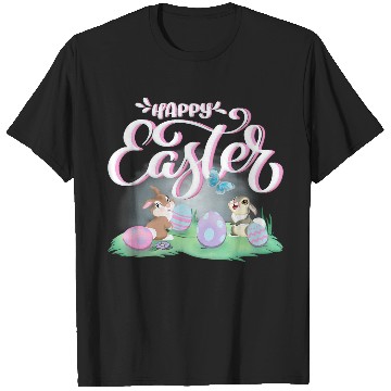 Discover Disneyss Bambi Happy Easter Thumper Miss Bunny Vintages Logo Vneck T-Shirts