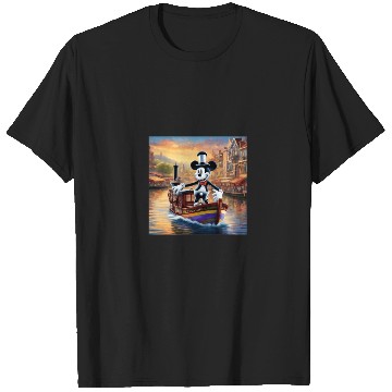 Discover Steamboat Willie sailing down the river  SALE!! Mickey Retro Disney Shirt, Mickey Checkered Shirt, Vintage Disney, Retro Mickey, Mickey Gift S-5XL T-Shirts
