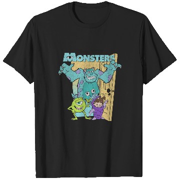 Discover Disney Pixar Monsters Inc. Mike Sully Boo Group Poster T-Shirts