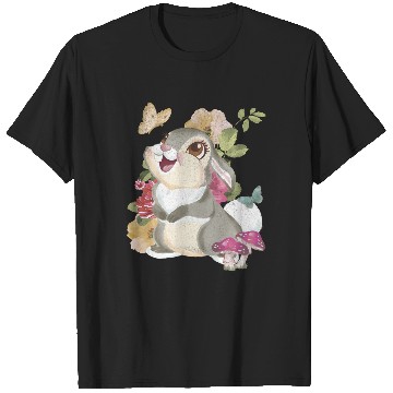 Discover Disney Bambi Thumper Vintage Floral Portrait T-Shirts