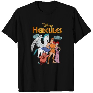 Discover Disney Hercules Classic Hero Group Shot Vintage Poster Baseball Tees T-Shirts