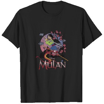 Discover Disney Mulan And Mushu Collage Portrait Logo Tan T-Shirts
