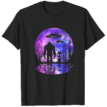 Discover Alien And Full Moon Sasquatch UFO : Bobs Burgers Family Shirt, Bobs Burgers Vintage T-Shirts
