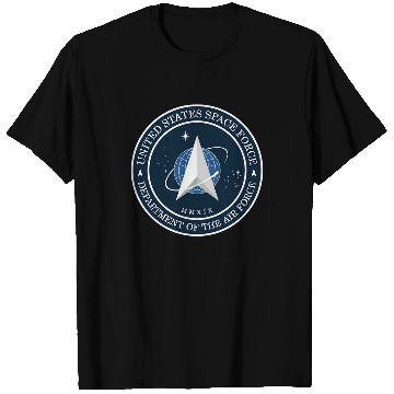Discover Space Force Embroidered Patch Polo T-Shirts