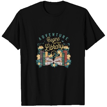 Discover Adventure Begins At Your Library Funny Summer Reading T-Shirts
