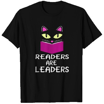 Discover Cute Kitty Cat Face Readers Are Leaders T-Shirts