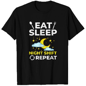 Discover Shift Work Night Job Worker Midnight Funny Coffee 2 T-Shirts